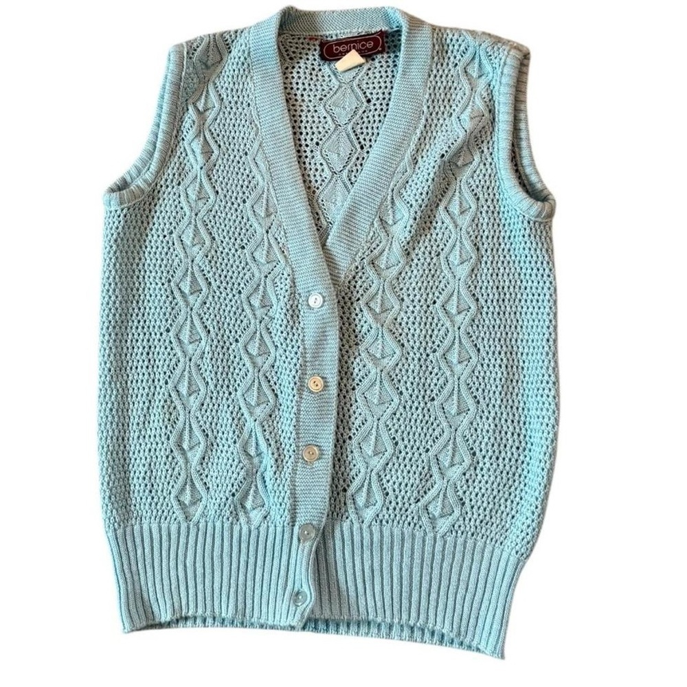 Women's Blue Knit Vest